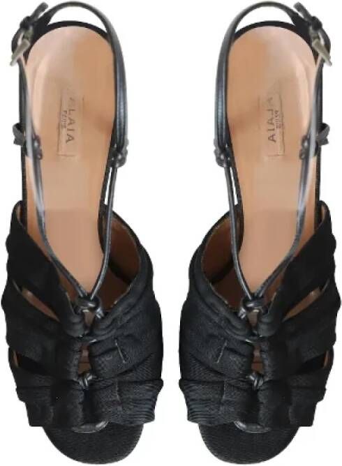 Alaïa Pre-owned Cotton sandals Black Dames