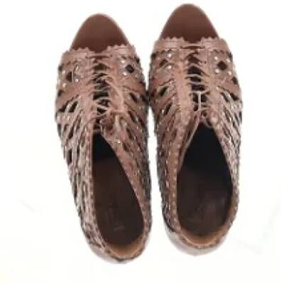 Alaïa Pre-owned Leather boots Brown Dames