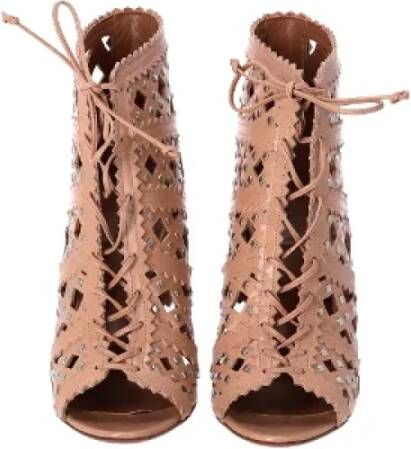 Alaïa Pre-owned Leather heels Beige Dames