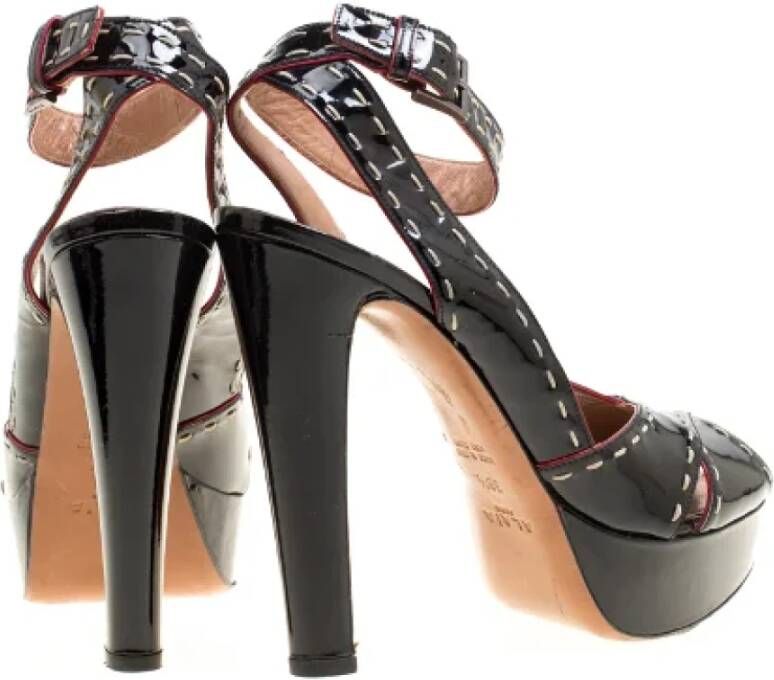 Alaïa Pre-owned Leather sandals Black Dames