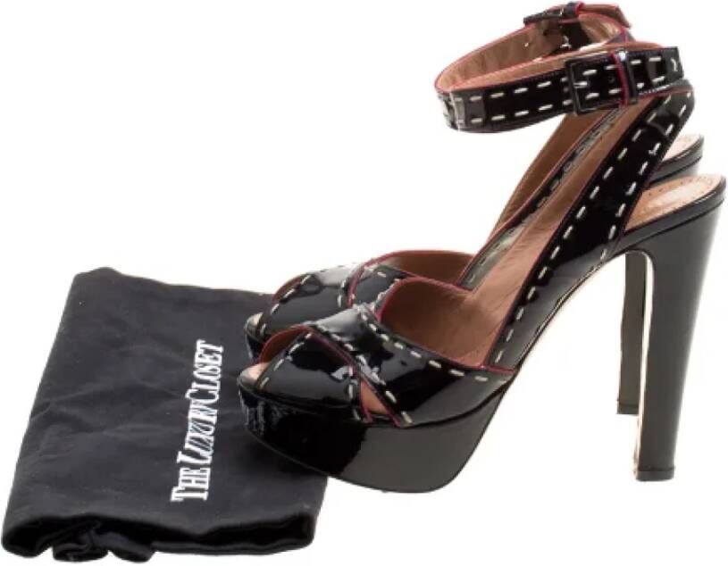 Alaïa Pre-owned Leather sandals Black Dames