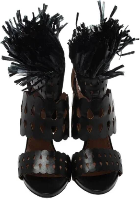 Alaïa Pre-owned Leather sandals Black Dames