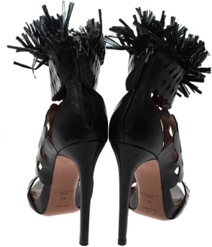 Alaïa Pre-owned Leather sandals Black Dames