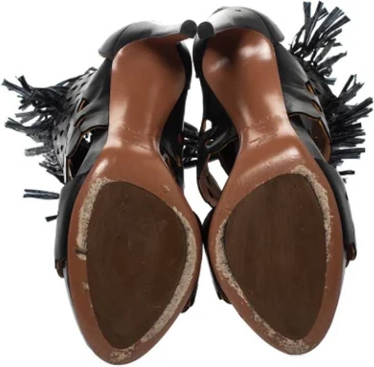 Alaïa Pre-owned Leather sandals Black Dames