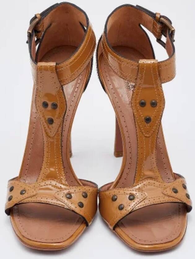 Alaïa Pre-owned Leather sandals Brown Dames