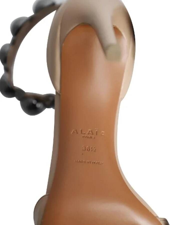 Alaïa Pre-owned Leather sandals Brown Dames