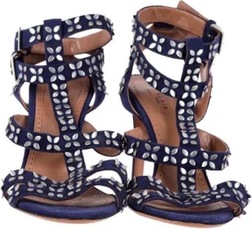 Alaïa Pre-owned Suede heels Blue Dames