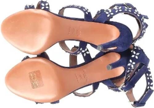Alaïa Pre-owned Suede heels Blue Dames