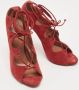Alaïa Pre-owned Suede heels Red Dames - Thumbnail 4
