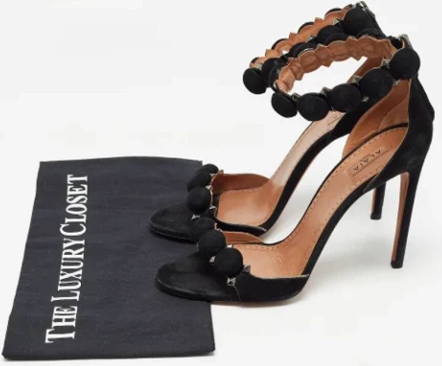 Alaïa Pre-owned Suede sandals Black Dames