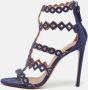 Alaïa Pre-owned Suede sandals Blue Dames - Thumbnail 2