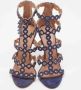 Alaïa Pre-owned Suede sandals Blue Dames - Thumbnail 3