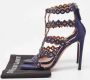 Alaïa Pre-owned Suede sandals Blue Dames - Thumbnail 9