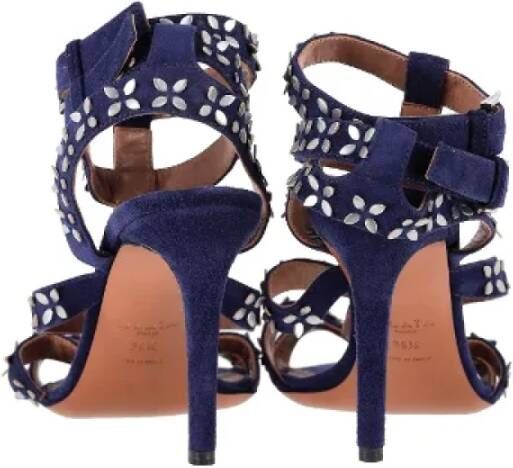 Alaïa Pre-owned Suede sandals Blue Dames