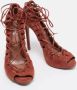 Alaïa Pre-owned Suede sandals Brown Dames - Thumbnail 3