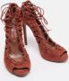 Alaïa Pre-owned Suede sandals Brown Dames - Thumbnail 3
