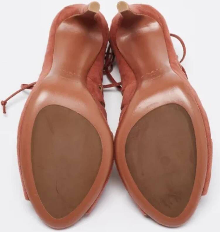 Alaïa Pre-owned Suede sandals Brown Dames