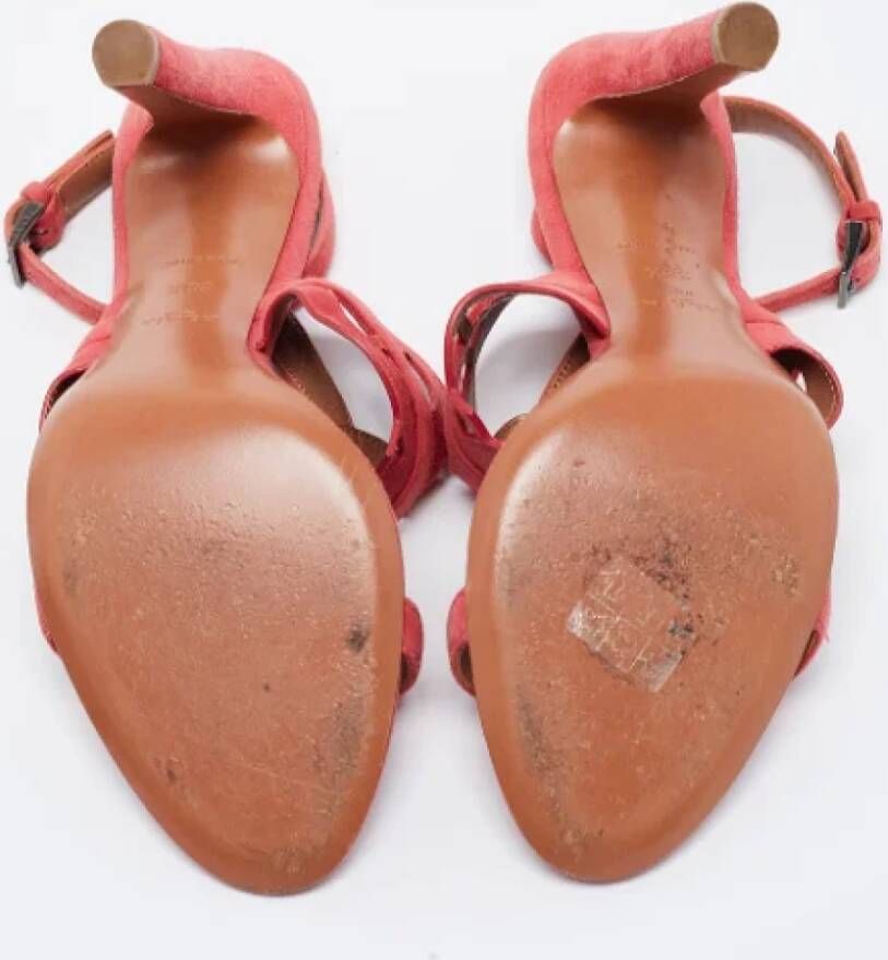 Alaïa Pre-owned Suede sandals Pink Dames