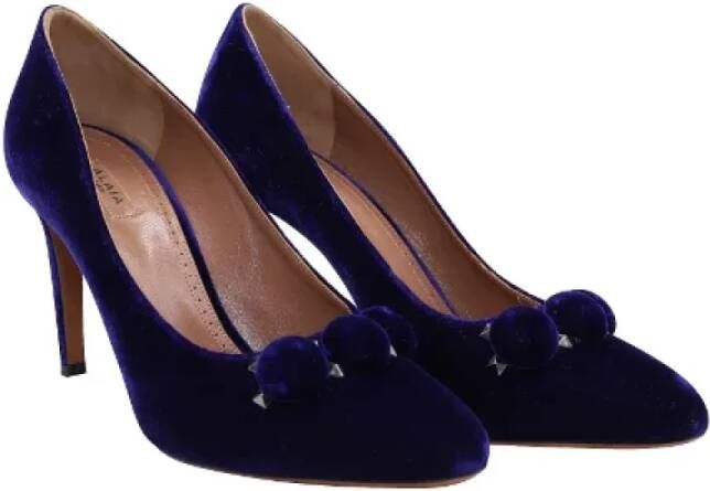 Alaïa Pre-owned Velvet heels Blue Dames