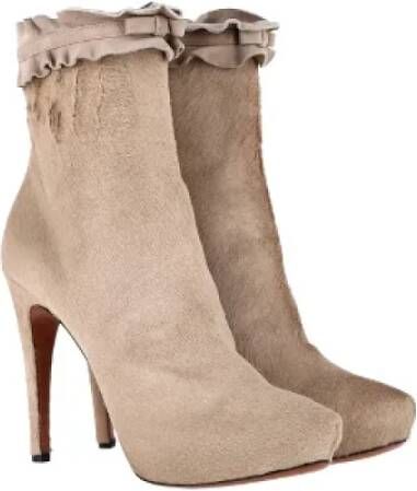 Alaïa Pre-owned Wool boots Beige Dames