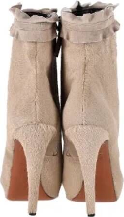Alaïa Pre-owned Wool boots Beige Dames
