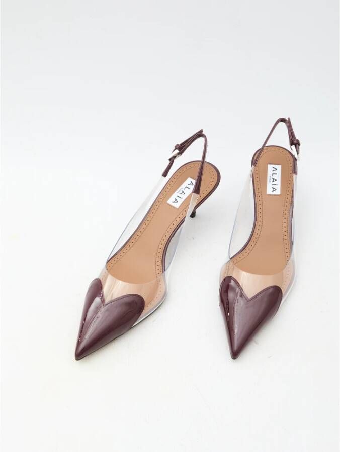 Alaïa Rode Hak Sandalen met Hartdesign