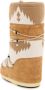 Alanui Tweekleurige suede en stoffen laarzen Beige - Thumbnail 4