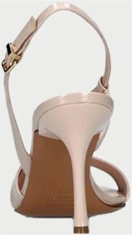 Albano Beige Leren Sandalen met Verstelbare Band