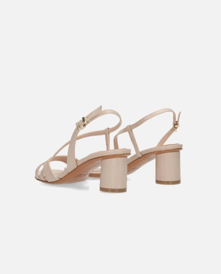 Albano Beige Sandalen met Bandsluiting