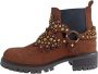 Albano Dames Camel Suède Jurk Booties Brown Dames - Thumbnail 2