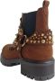 Albano Dames Camel Suède Jurk Booties Brown Dames - Thumbnail 3