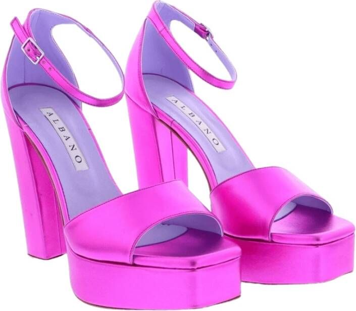 Albano Dames Sandalo Metallic Fuxia Pink Dames