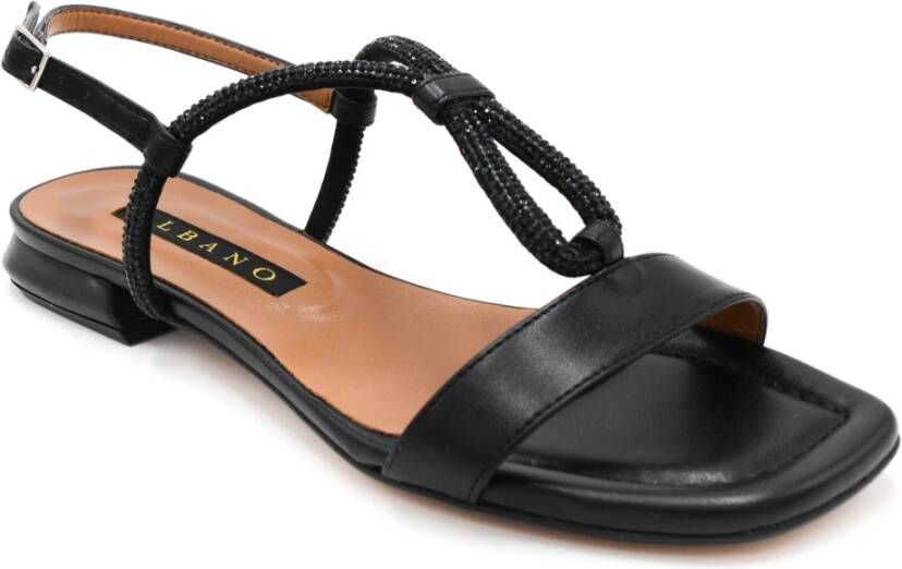 Albano Flat Sandals Zwart Dames