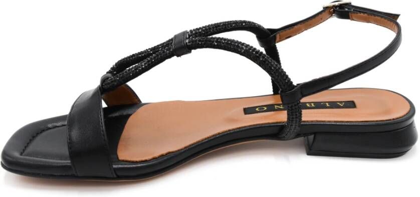 Albano Flat Sandals Zwart Dames