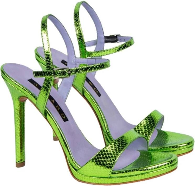 Albano High Heel Sandals Green Dames