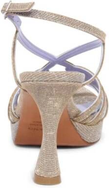 Albano Lurex Sandaal Goud Zilver Nacht Beige