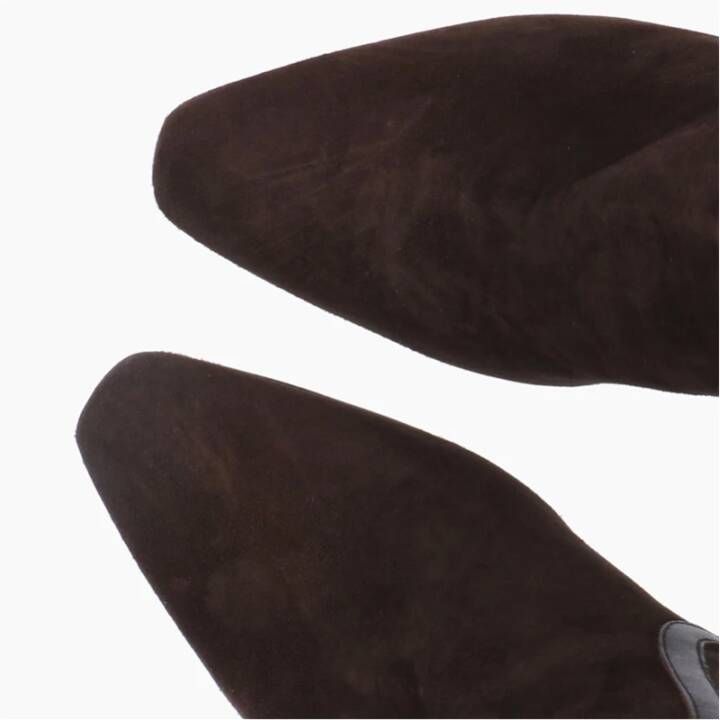 Albano Suède Enkellaars met Leren Details