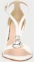 Albano Witte leren sandalen met steendetail - Thumbnail 2