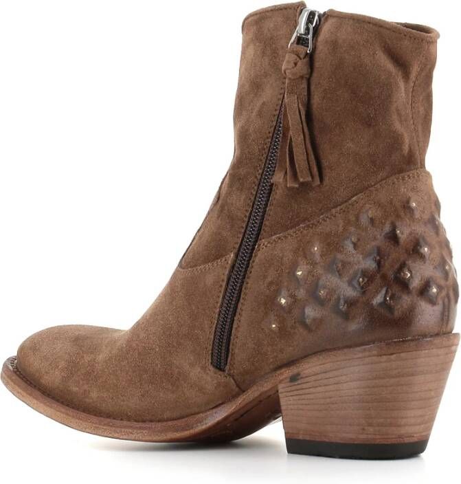 Alberto Fasciani Beige Suède Studs Laarzen Beige Dames