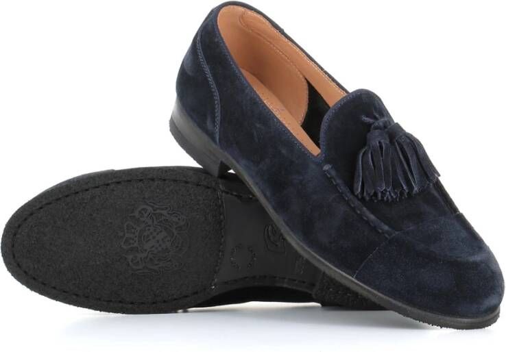 Alberto Fasciani Donkerblauwe Suède Mocassins Blue Dames