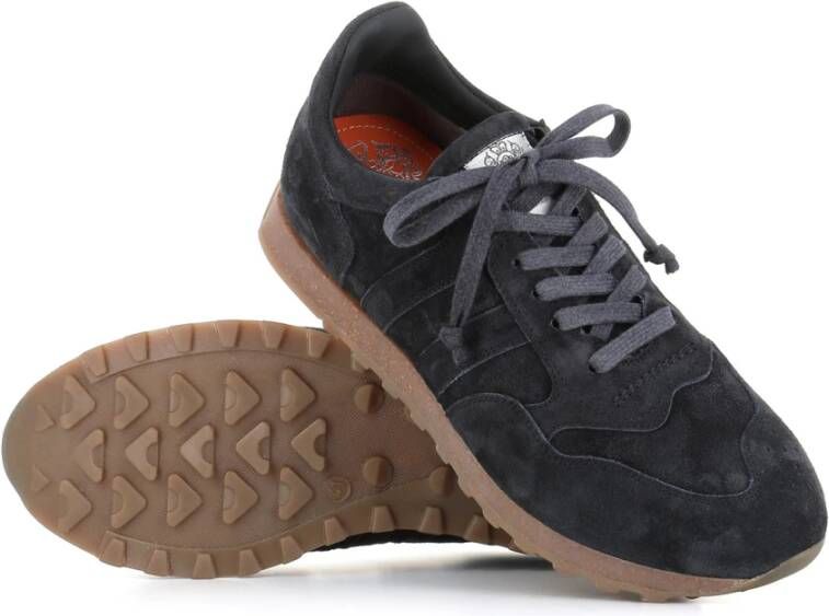 Alberto Fasciani Donkerblauwe Suède Sneakers Blue Heren