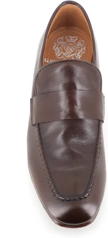 Alberto Fasciani Donkerbruine Leren Loafer Schoen