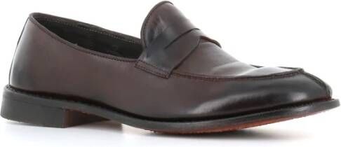 Alberto Fasciani Donkerbruine leren loafers Brown Heren