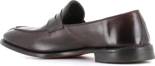 Alberto Fasciani Donkerbruine leren loafers Brown Heren