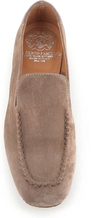 Alberto Fasciani Duifgrijs Suède Loafer Vrouwen