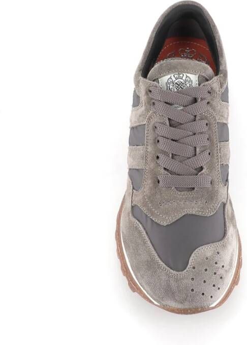 Alberto Fasciani Grijze Sneakers van Suède en Nylon met Kurk- en Latexzool