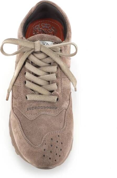 Alberto Fasciani Sabbia Suede Sneakers met Kurk Zool