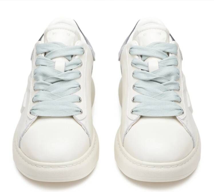 Alberto Guardiani Beige King Sneakers met Zilveren Details