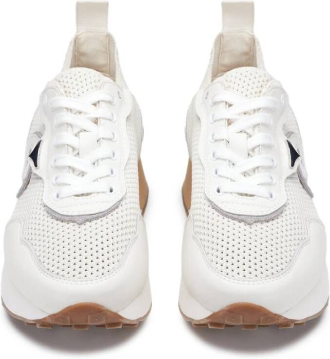Alberto Guardiani Beige Sneakers Woody 4376 Dames Wit