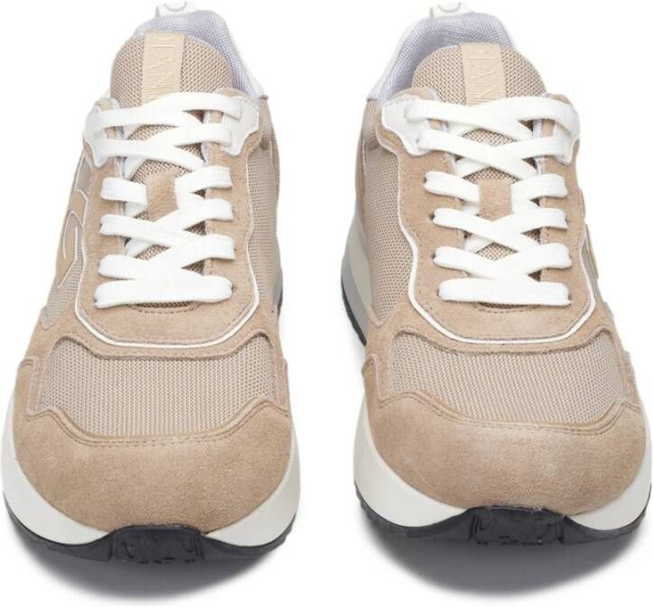 Alberto Guardiani Beige Suède Winnaar Sneakers